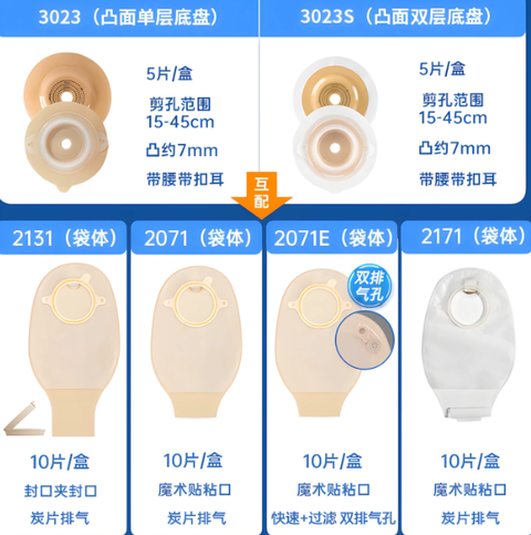 Stelli Two-Piece Ostomy Bag Microconvex Chassis Rectal Cancer Ostomy Bag Two-Piece Ostomy Convex Chassis 3023
