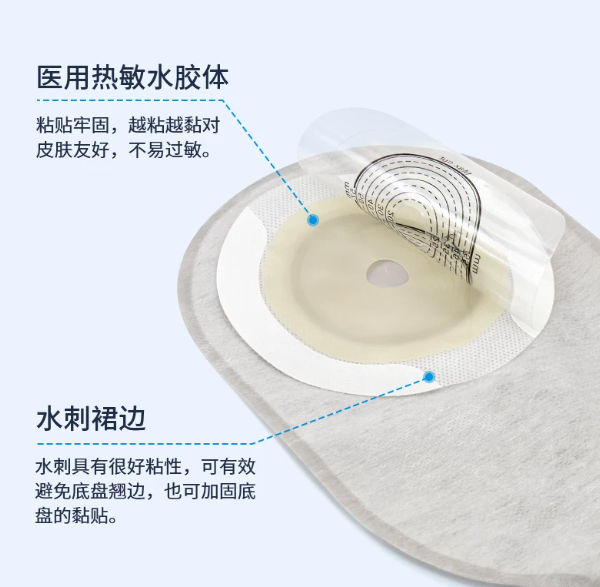 亨德利一件式自动排气款造口袋魔术贴造瘘袋肛门大便袋排气孔1204 3